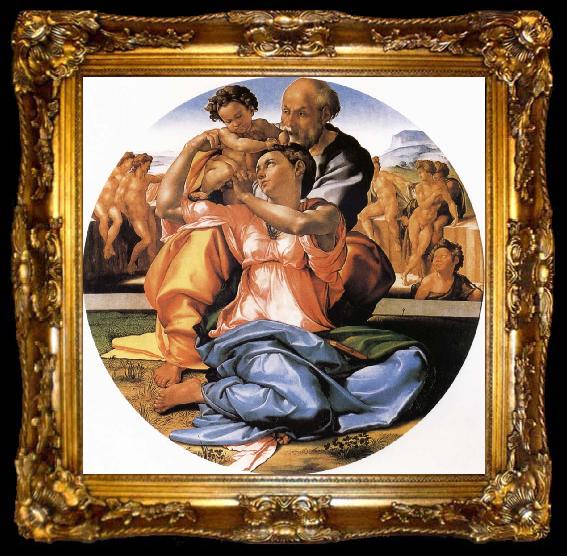 framed  Michelangelo Buonarroti Holy Family, ta009-2